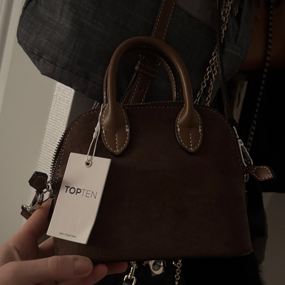 Brown Mini Dome Handbag